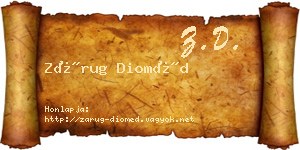 Zárug Dioméd névjegykártya